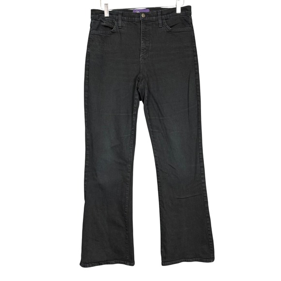 NYDJ Jeans Womens 12 Black Denim Bootcut Lift Tuck Tech High Rise Slimming Panel - Picture 1 of 16